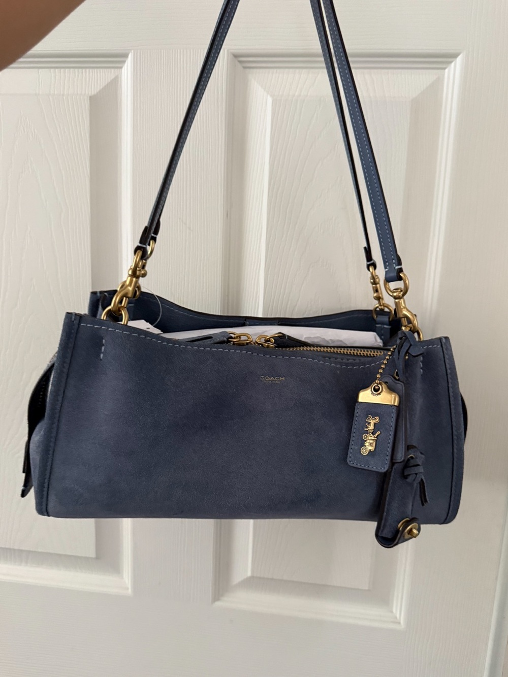 Coach Denim Suede Rogue 34